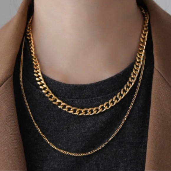 Jewelry - GP Double Layer Chain Necklace